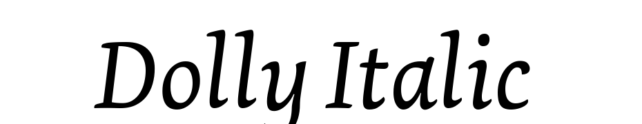 Dolly Italic Yazı tipi ücretsiz indir